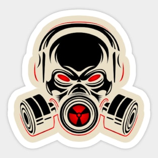 toxic skull Sticker